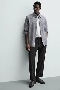 REGULAR FIT WOOL BLEND NON-IRON PANTS