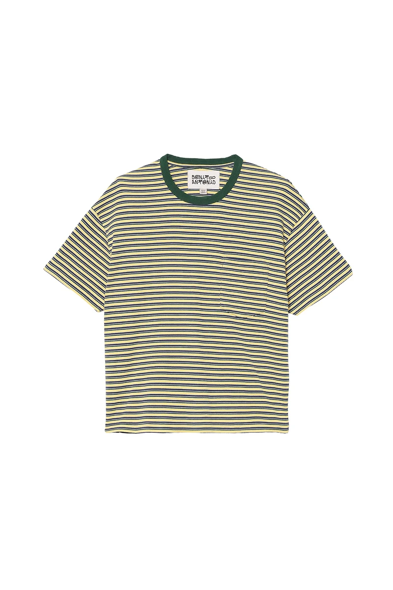 CROPPED STRIPED T-SHIRT