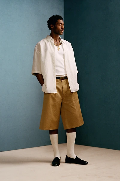WIDE FIT PLEATED BERMUDA SHORTS WILLY CHAVARRIA X ZARA