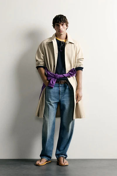 LONG RELAXED FIT TRENCH COAT