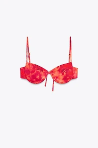 PRINTED UNDERWIRE BIKINI TOP