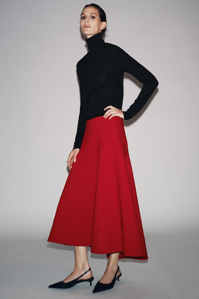 ZW COLLECTION CAPE MIDI SKIRT
