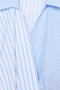 PATCHWORK STRIPED POPLIN SHIRT
