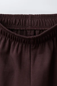 INTERLOCK WIDE LEG PANTS