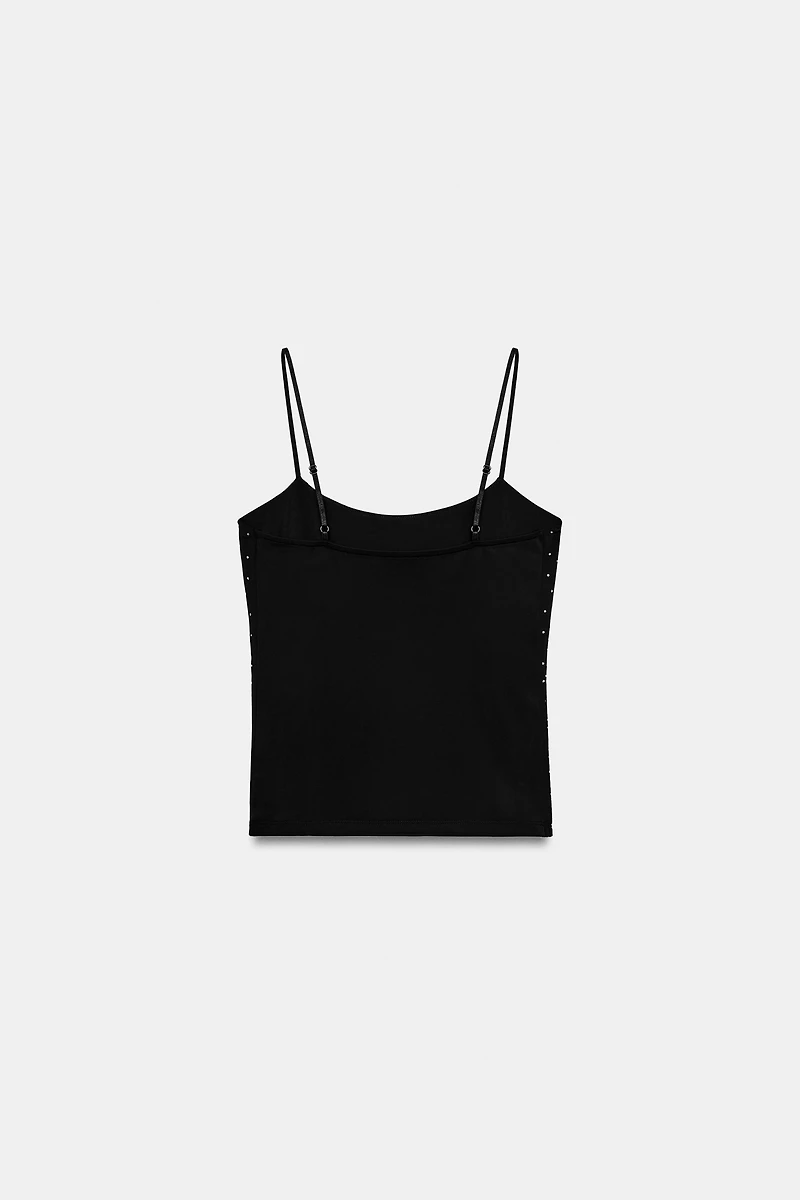 RHINESTONE STRAP TOP