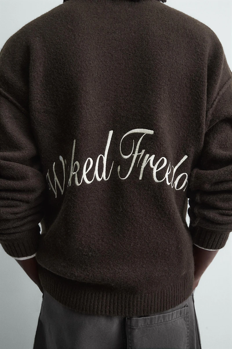 JACQUARD TEXT JUMPER
