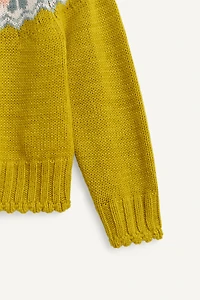 LIMITED EDITION WOOL BLEND GREEK PRINT SWEATER