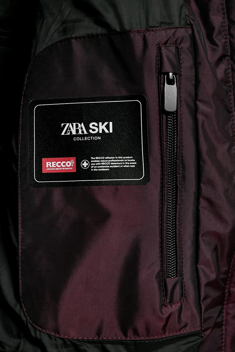 QUILTED ANORAK 80% DOWN 20% FEATHER WATER RESISTANT WINDPROOF RECCO® TECHNOLOGY SKI COLLECTION