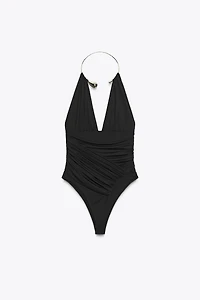 CHOKER POLYAMIDE BODYSUIT