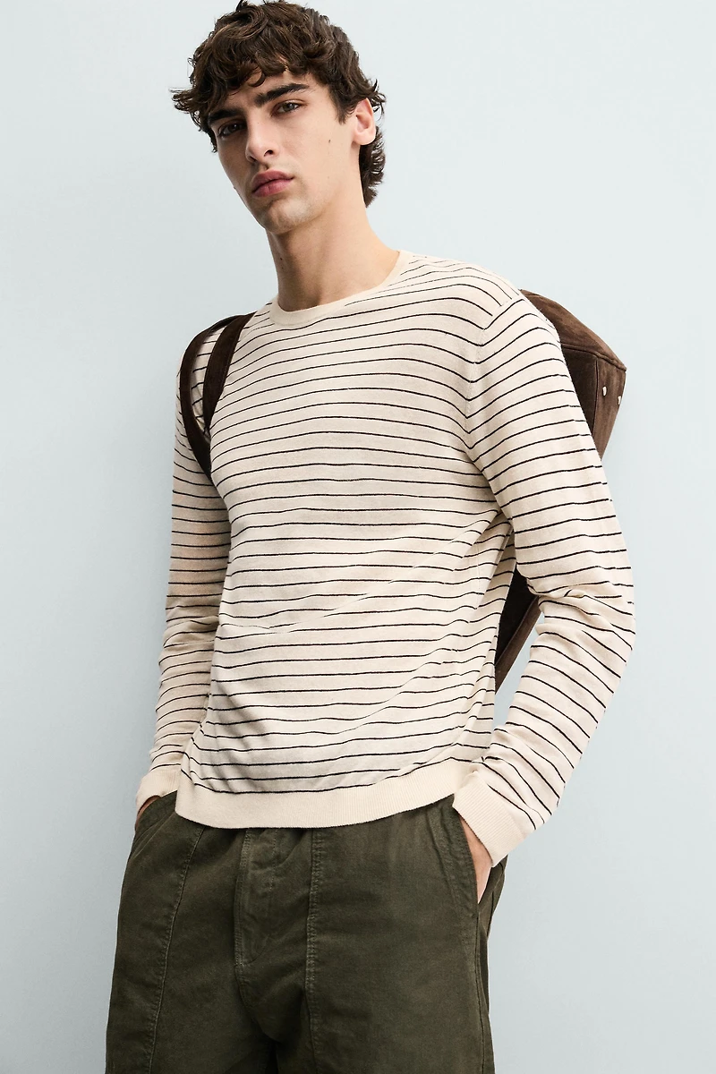 LINEN-COTTON STRIPED JUMPER