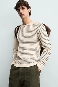 LINEN-COTTON STRIPED JUMPER