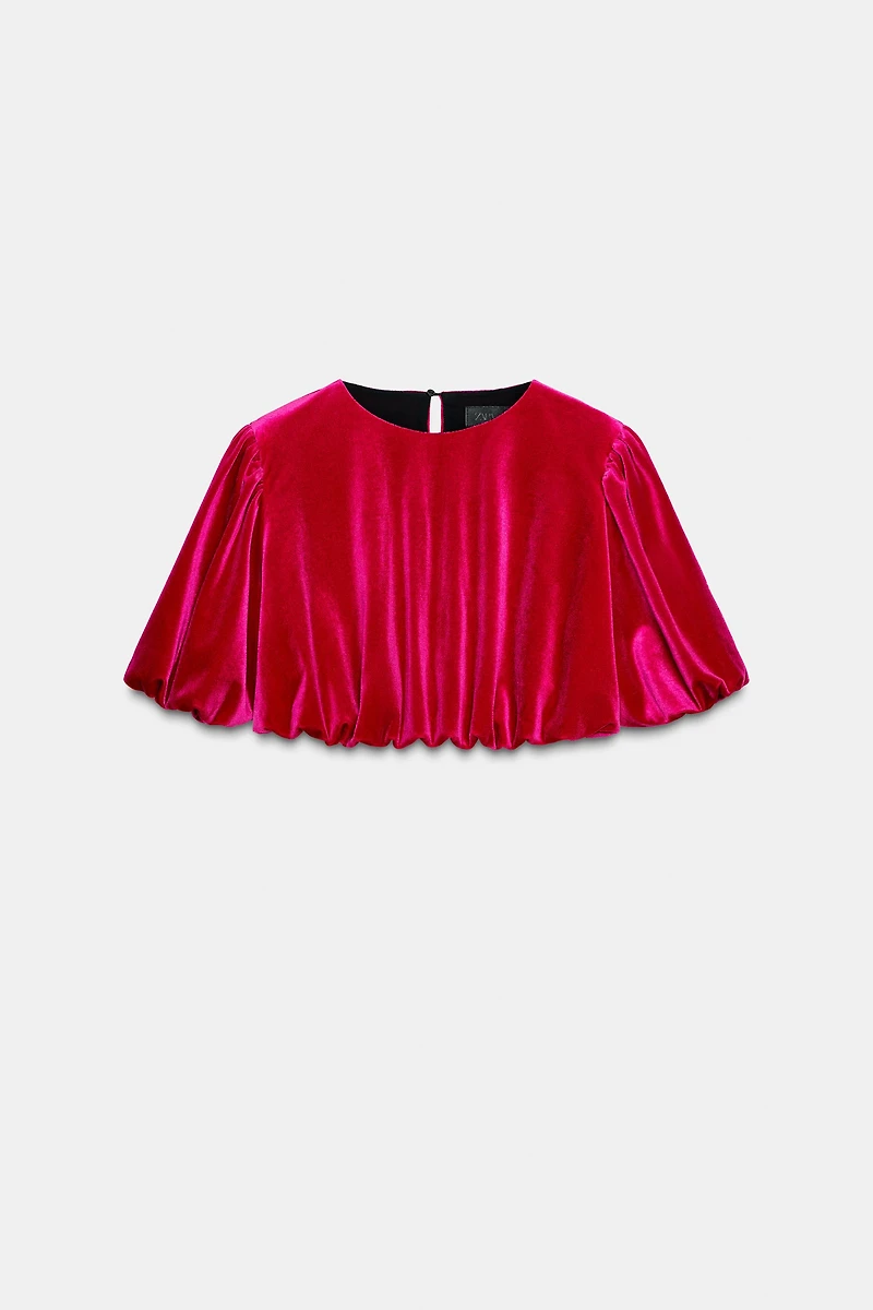 TOP BOULE EN VELOURS