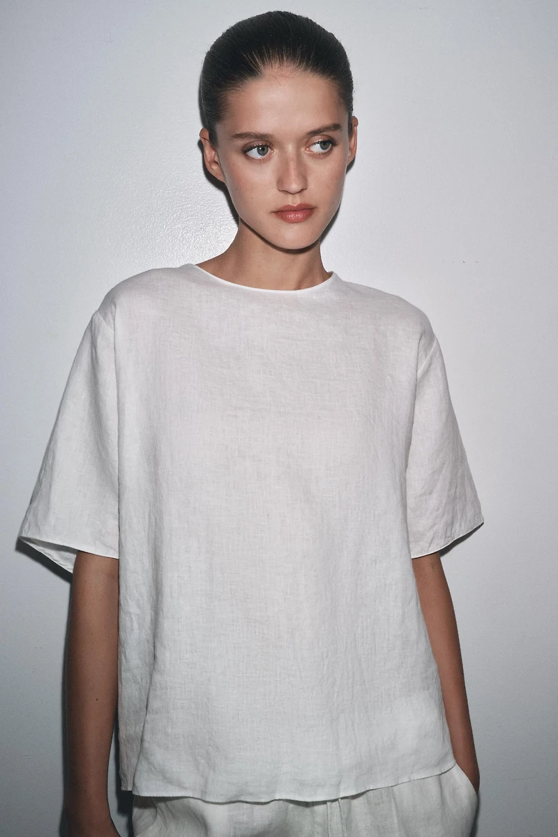 ZW COLLECTION LINEN TIE TOP