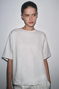 ZW COLLECTION LINEN TIE TOP