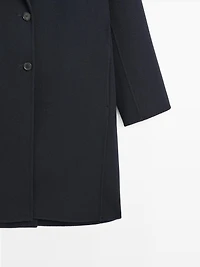 Two-button wool blend coat