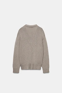 PULL EN GROSSE MAILLE COL V