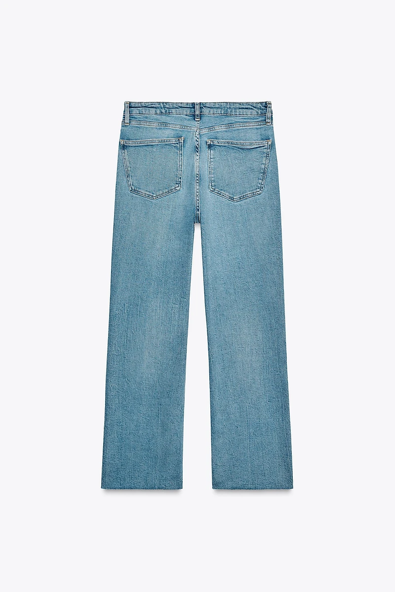 FLARED CROPPED HIGH WAIST TRF JEANS