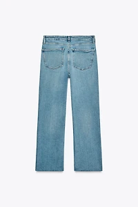 FLARED CROPPED HIGH WAIST TRF JEANS