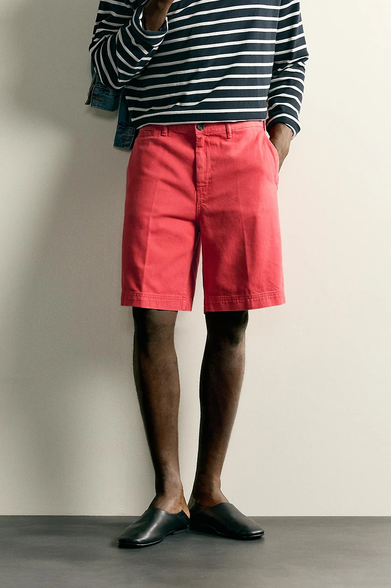 STRAIGHT FIT CHINO SHORTS