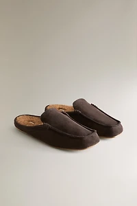 MOCASSIN OUVERT À L'ARRIÈRE EN CUIR CHAUD