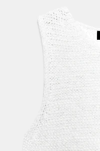 TOP EN MAILLE SANS MANCHES