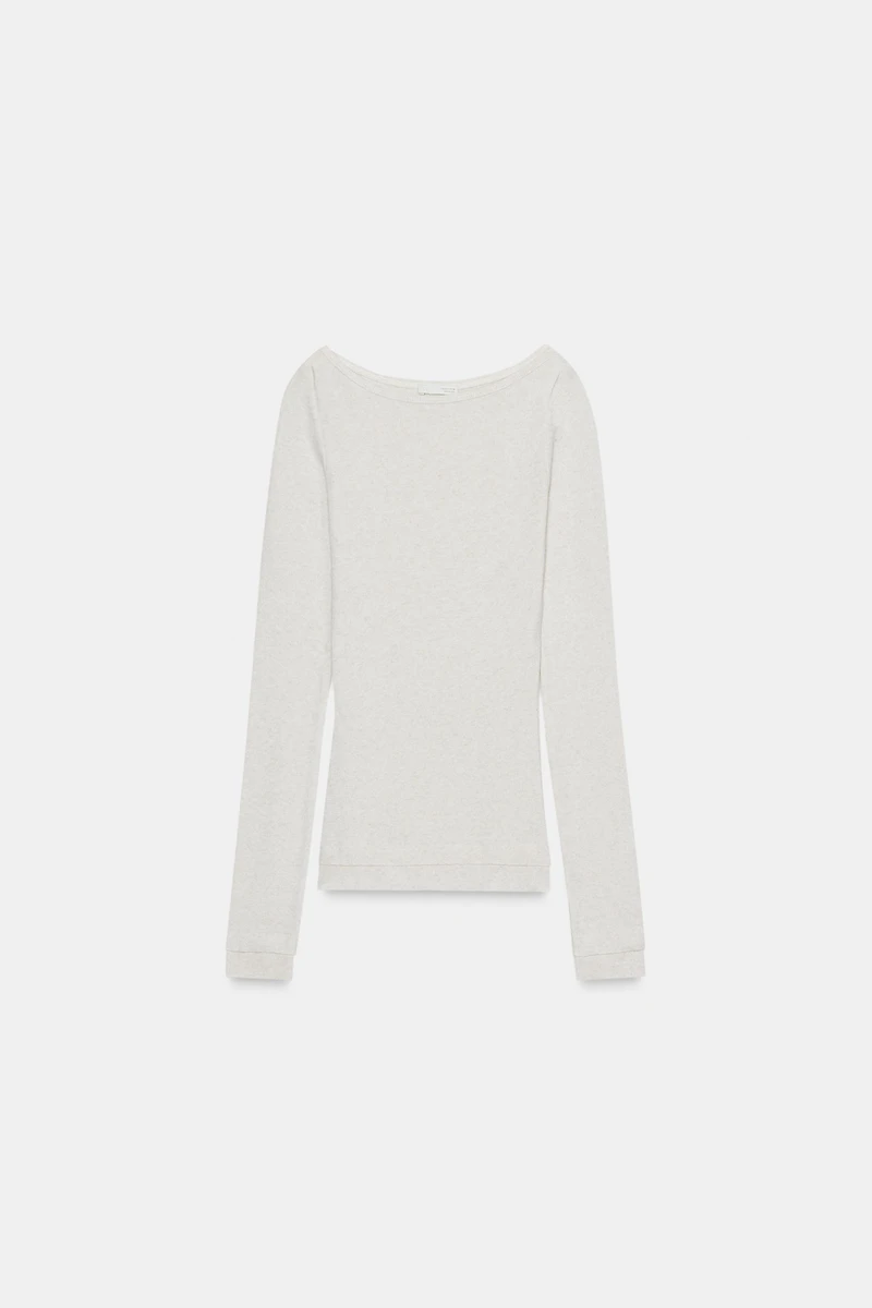 RIBBED BOATNECK T-SHIRT