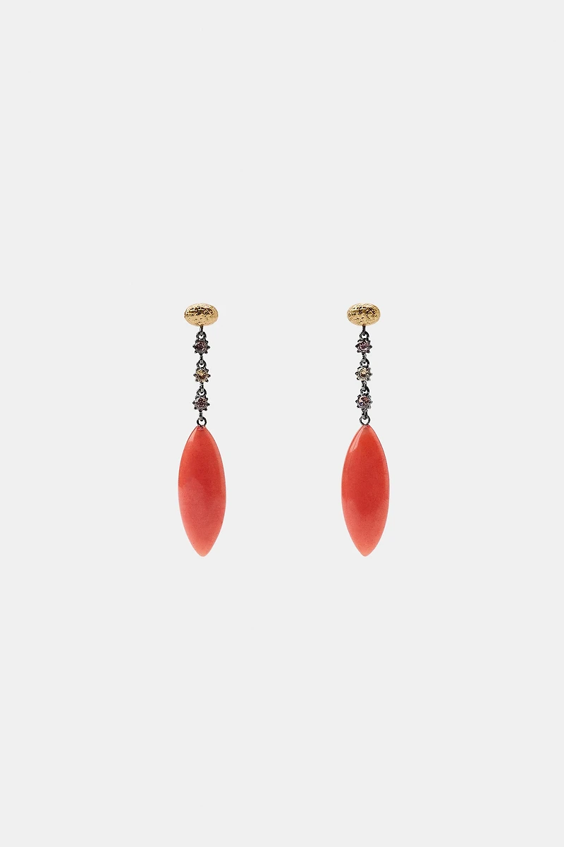 JEWEL AND STONE EARRINGS