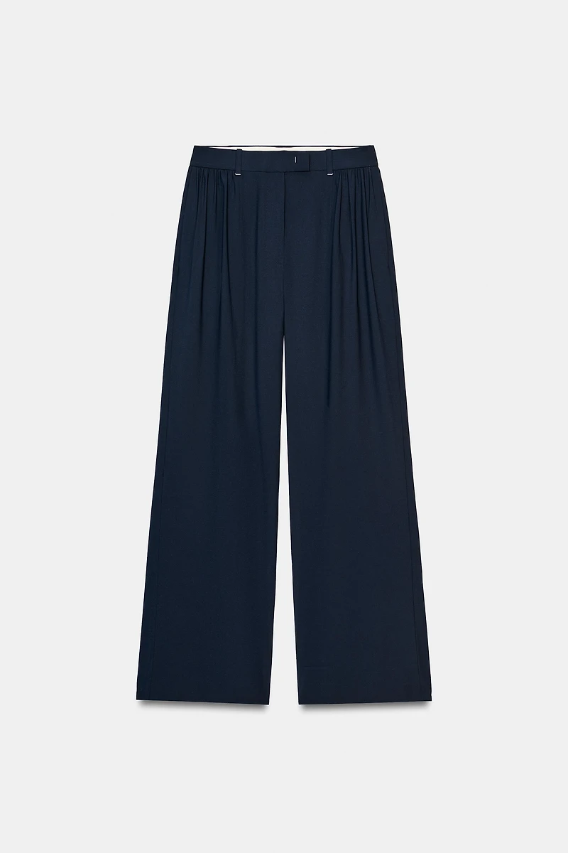 PLEATED WIDE LEG PANTS ZW COLLECTION