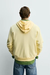 LYOCELL-COTTON ZIP-UP HOODIE