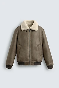 DOUBLE-FACED FAUX LEATHER JACKET