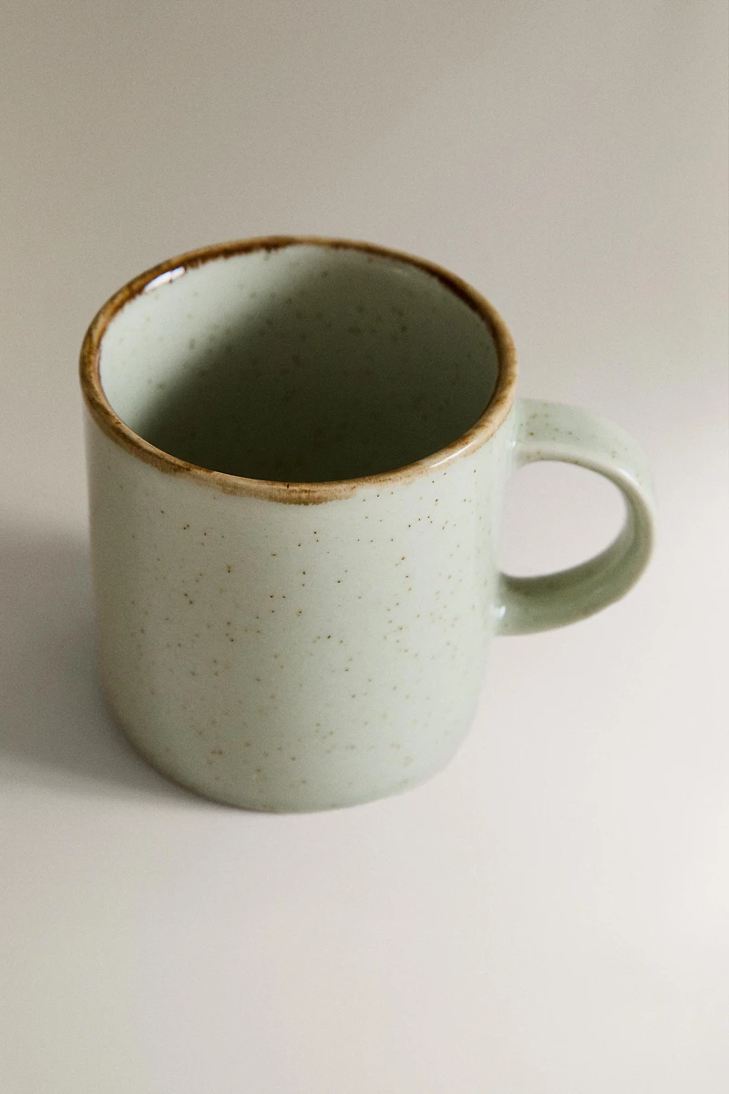 TASSE PORCELAINE BORD VIEILLI