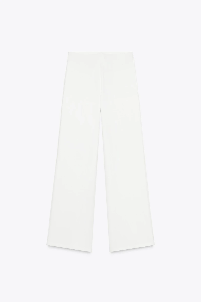 TWILL WIDE LEG PANTS