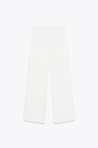 TWILL WIDE LEG PANTS