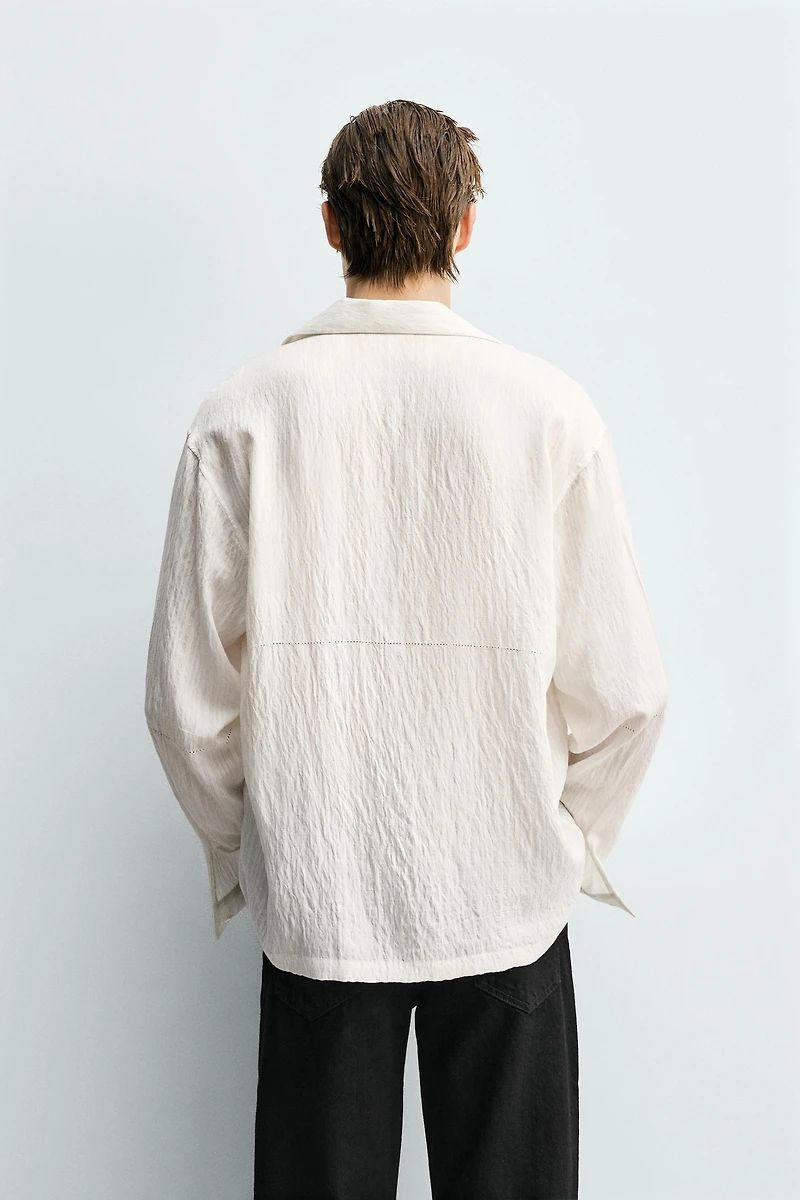 FLUID TEXTURED RELAXED FIT SHIRT