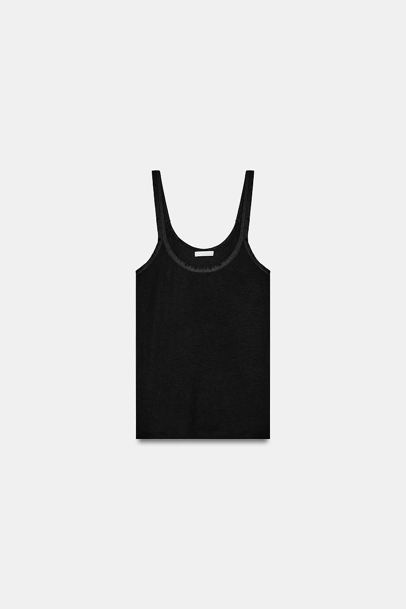 RIBBED STRAP TOP
