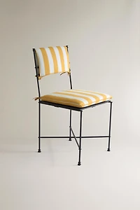 YELLOW STRIPED CHAIR BACK CUSHION