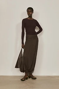 Transparent silk blend top with long sleeves - LIMITED EDITION