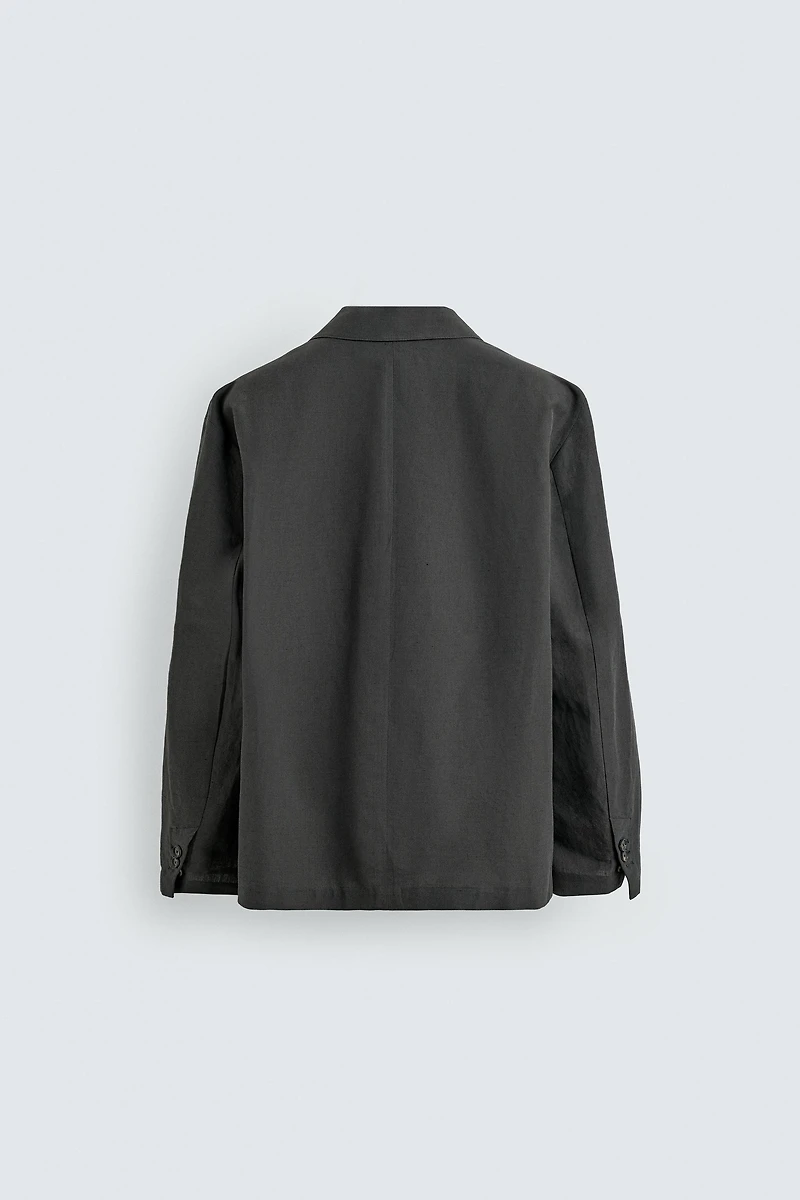 COTTON - LINEN DOUBLE BREASTED BLAZER