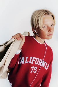 TEXT JOGGING SWEATSHIRT