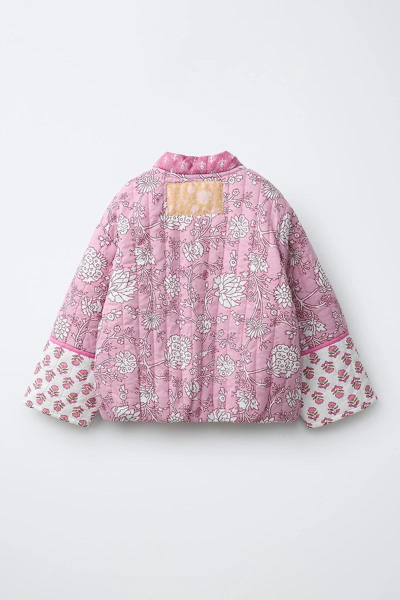 FLORAL PATCHWORK PADDED JACKET