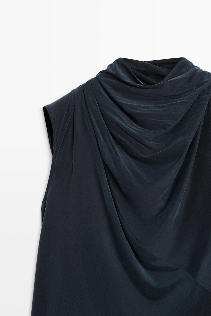 Draped back-tie top - STUDIO