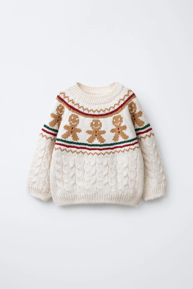 BISCUIT CABLE KNIT JUMPER