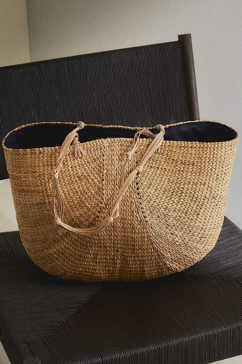 SAC CABAS TRESSÉ NŒUDS