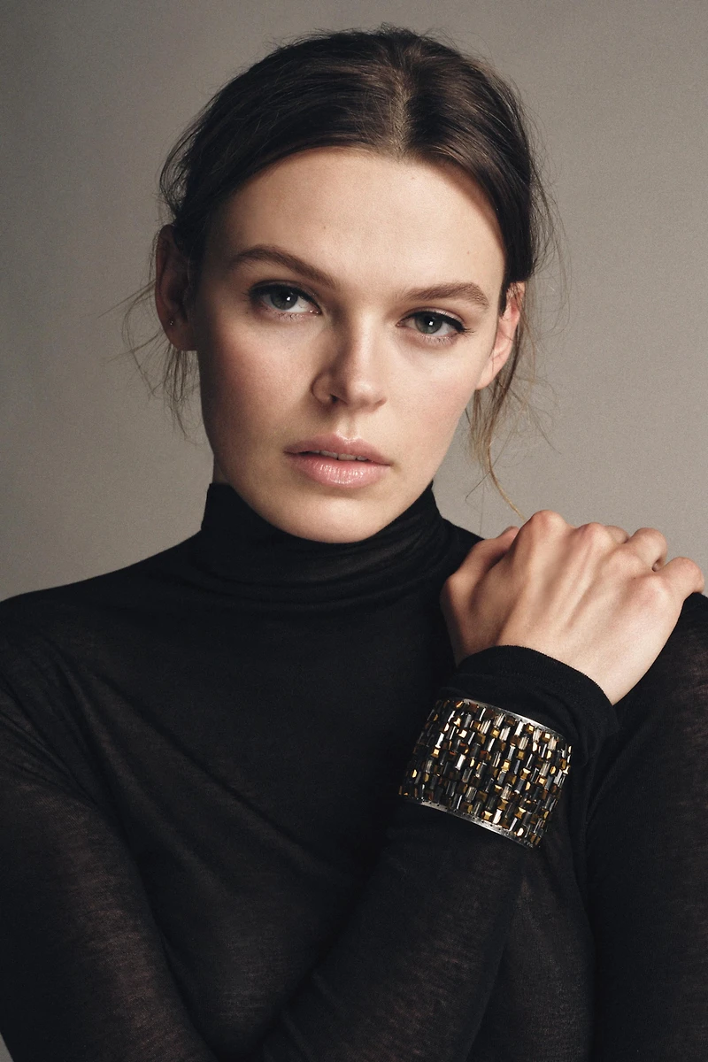 BEADED METAL BRACELET