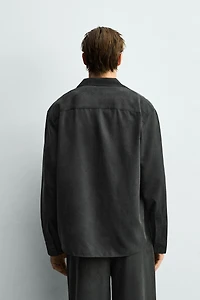 RELAXED FIT FLUID SHIRT WITH POCKETS