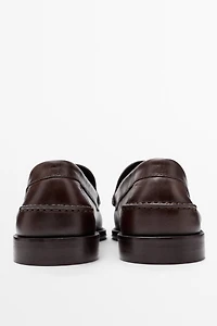 Oiled leather loafers
