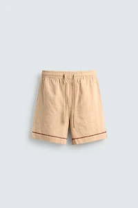 EMBROIDERED JACQUARD RELAXED FIT SHORTS