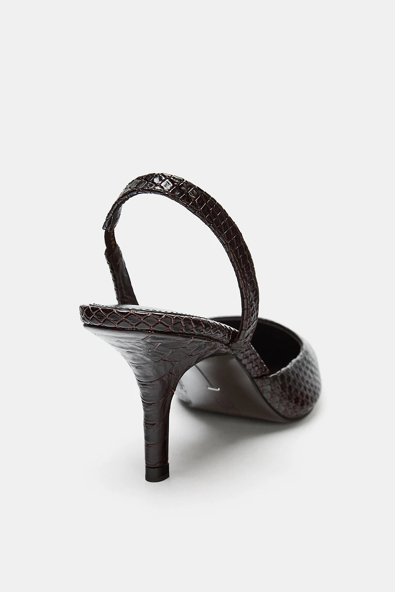 LIMITED EDITION LEATHER SLINGBACK HEELS