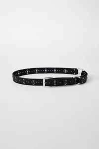 LEATHER BELT WITH STUDS AND WASHERS KATE MOSS X ZARA