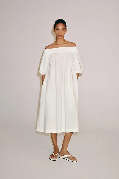 ZW COLLECTION OFF-THE-SHOULDER MIDI DRESS